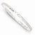 Sterling Silver Haered Round Slip-On Bangle Bracelet