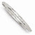 Sterling Silver Rhodium Round Patterned Polished Bangle Bracelet