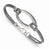 Sterling Silver Brushed Oval Mesh Knotted Bracelet