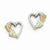 Sterling Silver 12K Small Heart Post Earrings