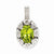 Sterling Silver Diamond & Peridot pendant, Stylish Pendants for Necklace