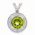 Sterling Silver Diamond & Peridot pendant, Pretty Pendants for Necklace
