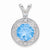 Sterling Silver Diamond & Blue Topaz pendant, Gorgeous Pendants for Necklace