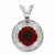 Sterling Silver Diamond & Garnet Pendant, Stylish Pendants for Necklace
