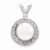 Sterling Silver Diamond & Pearl pendant, Alluring Pendants for Necklace