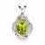 Sterling Silver Diamond & Peridot pendant, Exquisite Pendants for Necklace