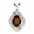Sterling Silver Diamond & Garnet pendant, Pretty Pendants for Necklace