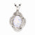Sterling Silver Diamond & Created Opal pendant, Appealing Pendants for Necklace