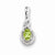Sterling Silver Peridot & Diamond Pendant, Dazzling Pendants for Necklace