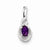 Sterling Silver Amethyst & Diamond pendant, Delightful Pendants for Necklace