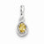 Sterling Silver Citrine & Diamond pendant, Lovely Pendants for Necklace