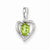 Sterling Silver Peridot &Diamond Pendant, Pendants for Necklace