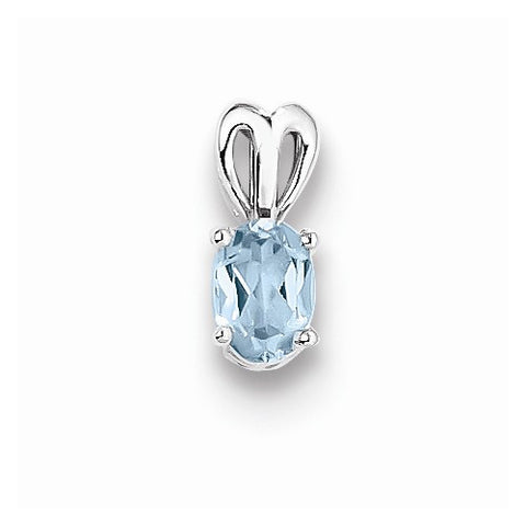 Sterling Silver Light Swiss Blue Topaz pendant, Stylish Pendants for Necklace