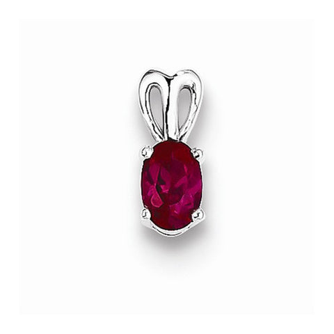 Sterling Silver Created Ruby pendant, Appealing Pendants for Necklace