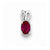 Sterling Silver Created Ruby pendant, Appealing Pendants for Necklace