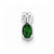 Sterling Silver Created Emerald pendant, Dazzling Pendants for Necklace