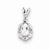 Sterling Silver White Topaz & Diamond pendant, Fine Pendants for Necklace