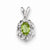 Sterling Silver Peridot & Diamond pendant, Beautiful Pendants for Necklace