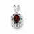 Sterling Silver Garnet & Diamond pendant, Fine Pendants for Necklace