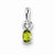 Sterling Silver Peridot & Diamond pendant, Charm