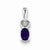Sterling Silver Amethyst & Diamond pendant, Dazzling Pendants for Necklace