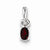 Sterling Silver Garnet & Diamond pendant, Beautiful Pendants for Necklace
