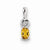 Sterling Silver Citrine & Diamond pendant, Pretty Pendants for Necklace