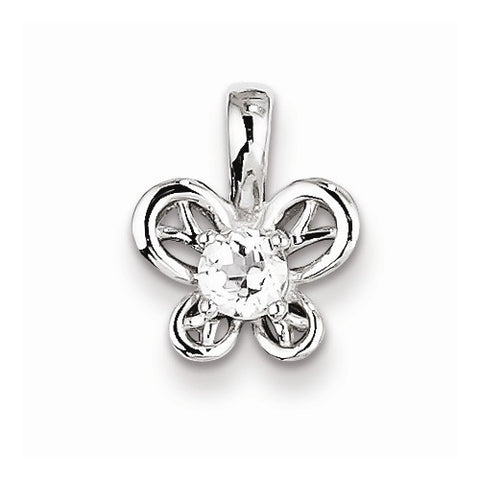 Sterling Silver White Topaz pendant, Stylish Pendants for Necklace