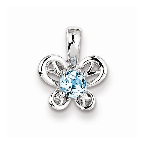 Sterling Silver Light Swiss Blue Topaz pendant, Alluring Pendants for Necklace