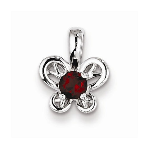 Sterling Silver Garnet pendant, Charm