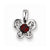 Sterling Silver Garnet pendant, Charm