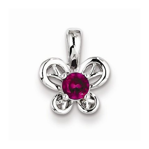Sterling Silver Created Ruby pendant, Adorable Pendants for Necklace