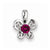 Sterling Silver Created Ruby pendant, Adorable Pendants for Necklace