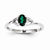 Sterling Silver Emerald Ring