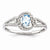 Sterling Silver Light Swiss Blue Topaz & Diamond Ring
