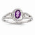 Sterling Silver Amethyst & Diamond Ring