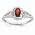 Sterling Silver Garnet & Diamond Ring