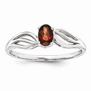 Sterling Silver Garnet Ring