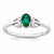 Sterling Silver Emerald Ring