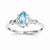 Sterling Silver Light Swiss Blue Topaz & Diamond Ring