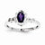 Sterling Silver Amethyst & Diamond Ring
