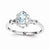 Sterling Silver Aquamarine & Diamond Ring