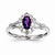 Sterling Silver Amethyst & Diamond Ring