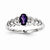 Sterling Silver Amethyst & Diamond Ring