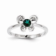 Sterling Silver Emerald Ring