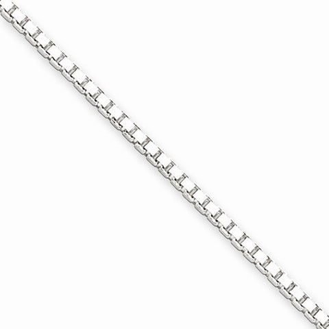 Sterling Silver Box Chain Anklet
