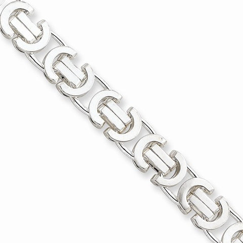 Sterling Silver Flat Byzantine Bracelet
