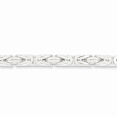 Sterling Silver Square Byzantine Chain Bracelet