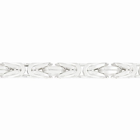 Sterling Silver Square Byzantine Chain Bracelet