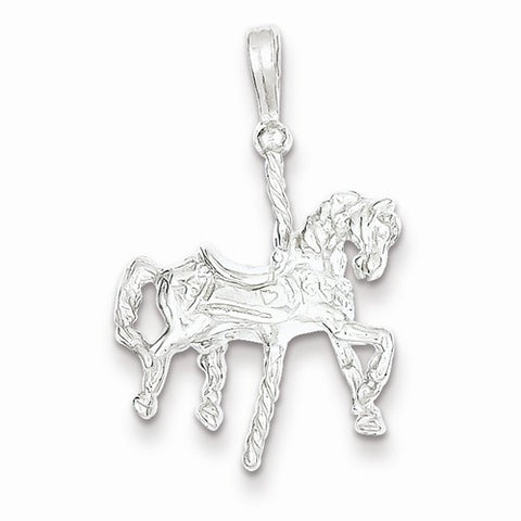 Sterling Silver Carousel Horse pendant, Stylish Pendants for Necklace